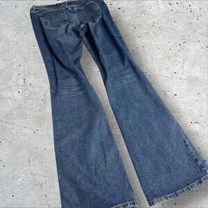 Express Precision Fit Low Rise Boot Cut‎ Stretch Denim Jeans woman’s Size L
